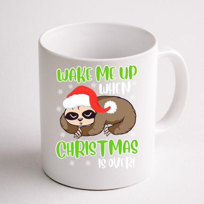 Antichristmas Sloth Wake Me Up Ugly Christmas Meaningful Gift Front & Back Coffee Mug