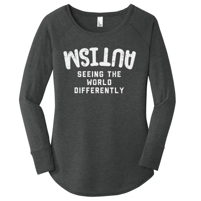 Autism Seeing World Differently Awareness Autistic Women's Perfect Tri Tunic Long Sleeve Shirt