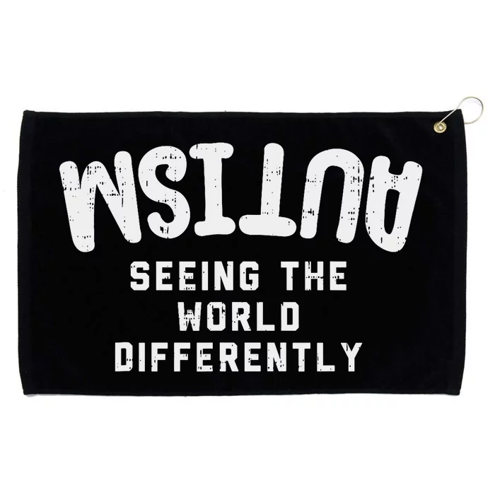 Autism Seeing World Differently Awareness Autistic Grommeted Golf Towel