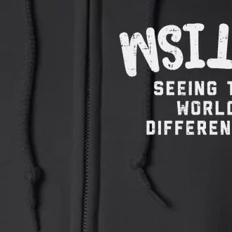 Autism Seeing World Differently Awareness Autistic Full Zip Hoodie