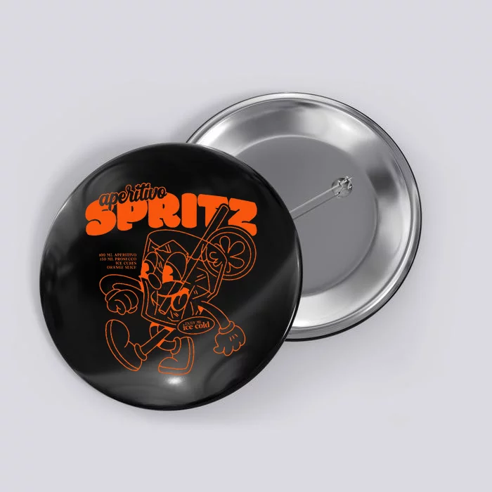 Aperitivo Spritz X Recipe Cartoon Italiano. Aperollin Fun Button