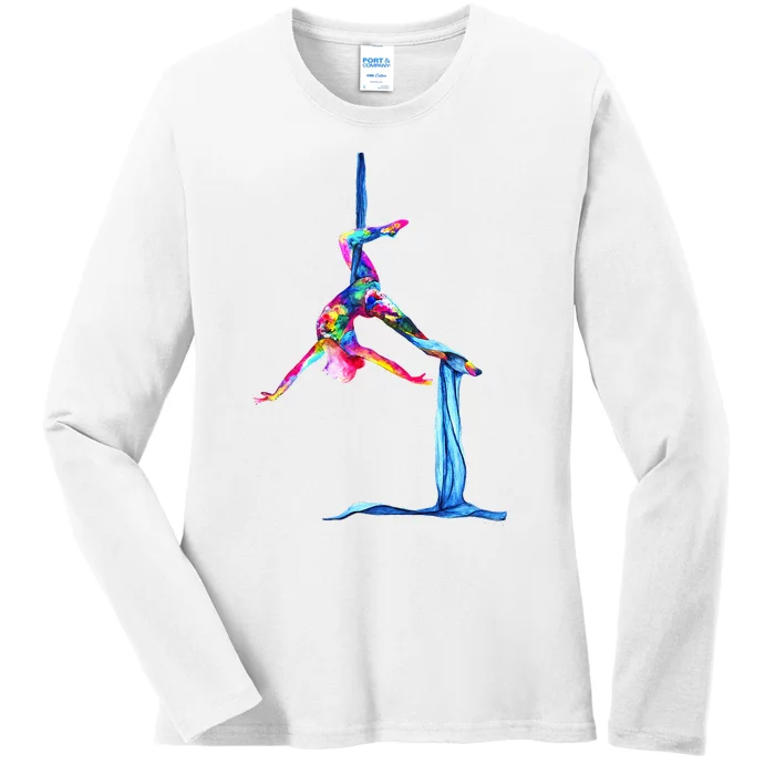 Aerial Silk Yoga Ladies Long Sleeve Shirt