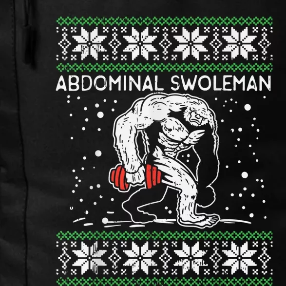 Abdominal Swoleman Yeti Fun Christmas Gym Weightlifter Daily Commute Backpack