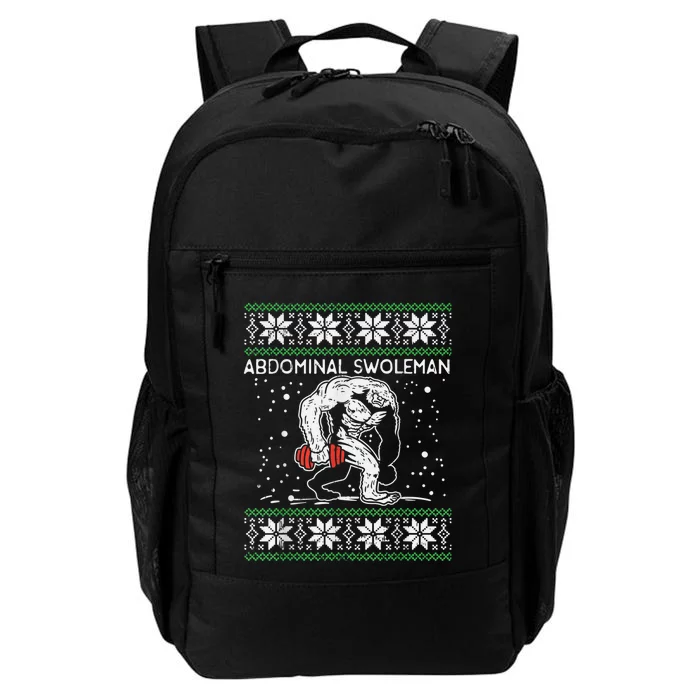 Abdominal Swoleman Yeti Fun Christmas Gym Weightlifter Daily Commute Backpack