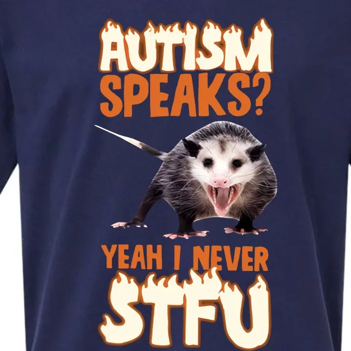 Autism Speaks Yeah I Never Stfu Sueded Cloud Jersey T-Shirt