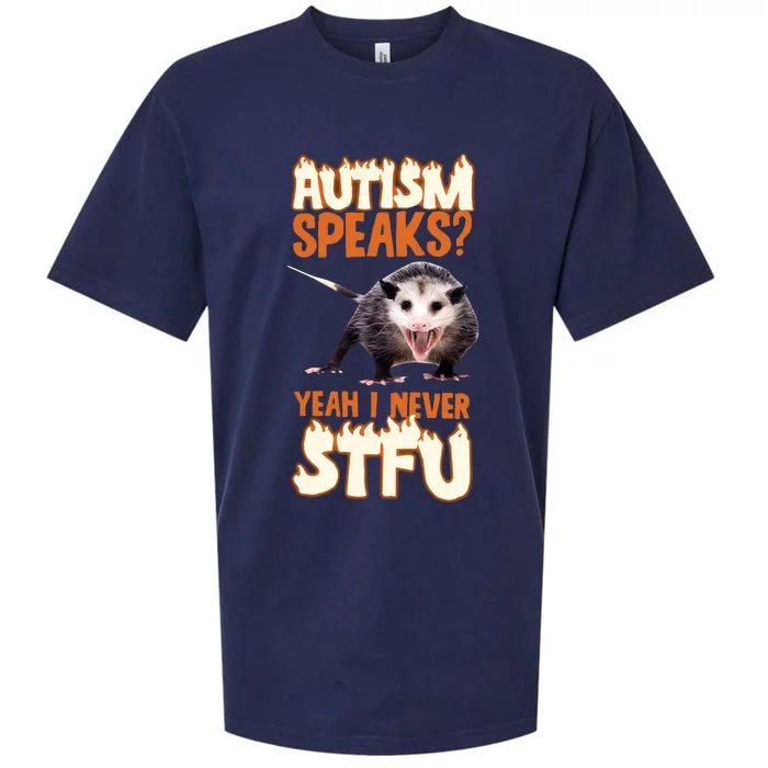 Autism Speaks Yeah I Never Stfu Sueded Cloud Jersey T-Shirt