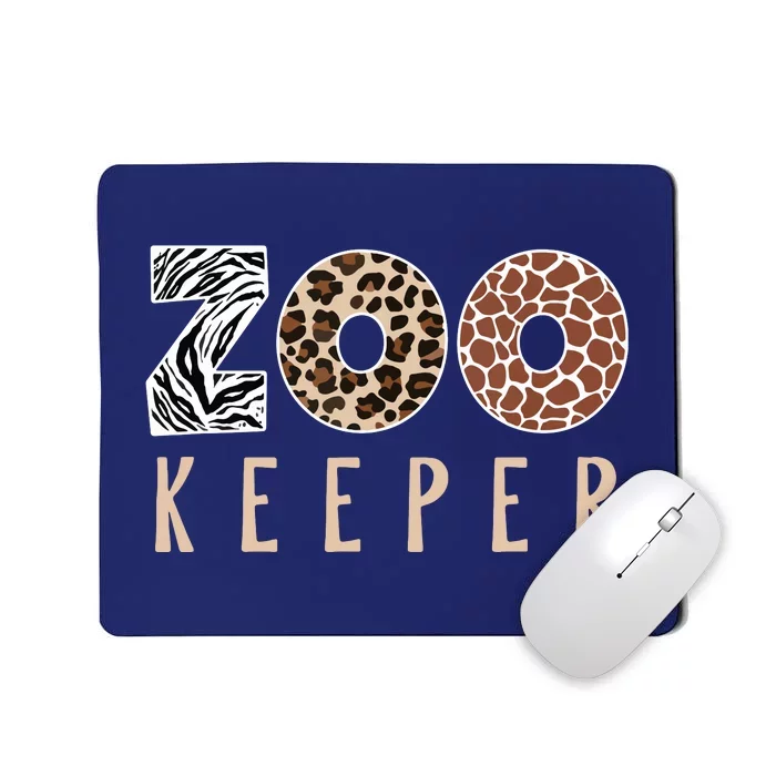 African Savanna Zoo Animal Costume Zookeeper Mousepad