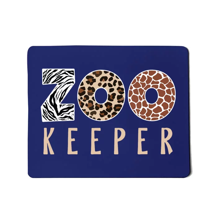 African Savanna Zoo Animal Costume Zookeeper Mousepad