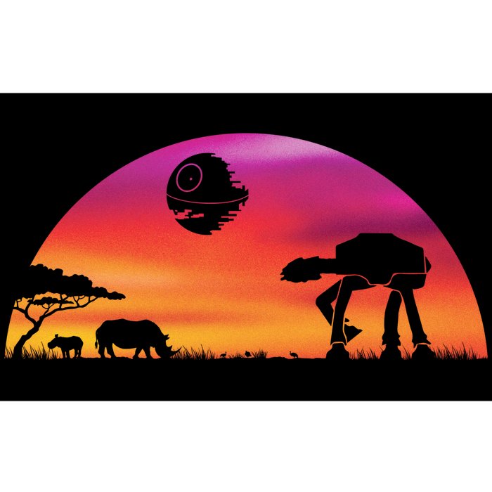 AT-AT Death Star Sunrise Silhouette Bumper Sticker