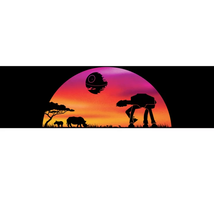 AT-AT Death Star Sunrise Silhouette Bumper Sticker