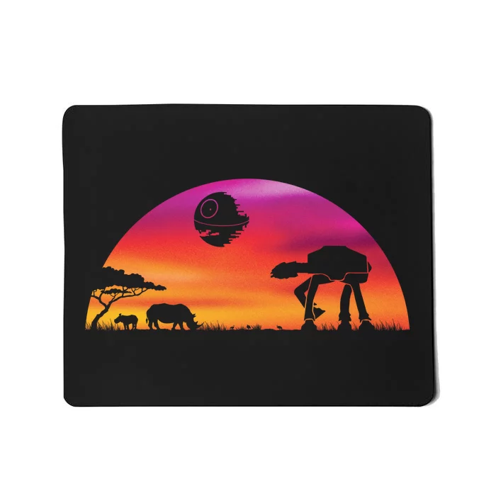 AT-AT Death Star Sunrise Silhouette Mousepad