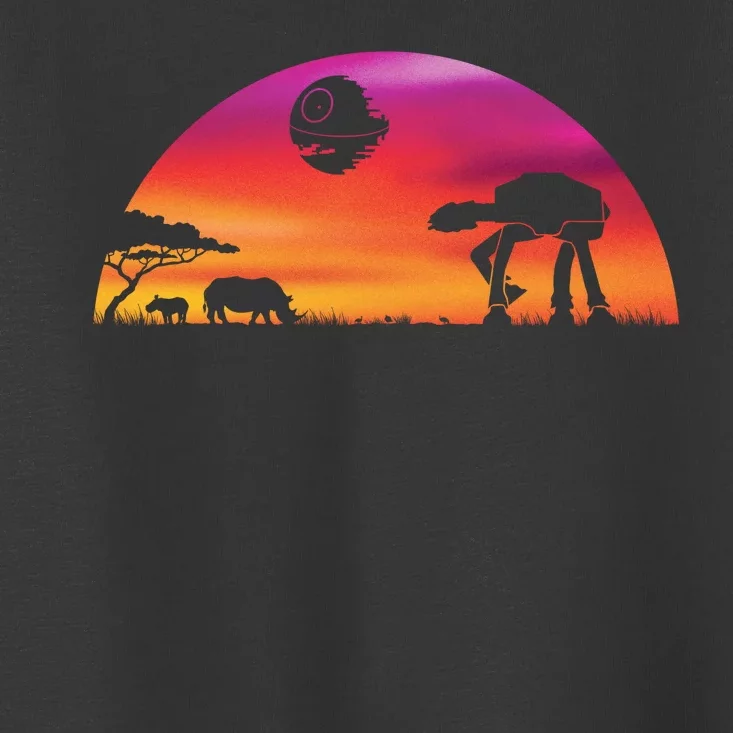 AT-AT Death Star Sunrise Silhouette Toddler T-Shirt