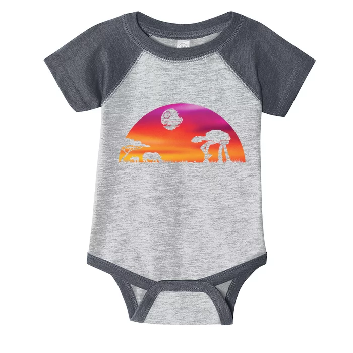 AT-AT Death Star Sunrise Silhouette Infant Baby Jersey Bodysuit