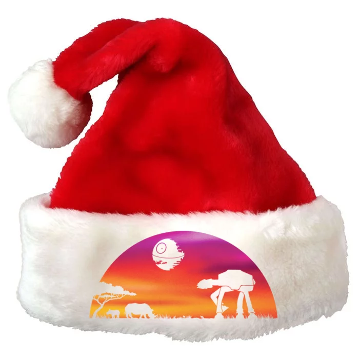 AT-AT Death Star Sunrise Silhouette Premium Christmas Santa Hat