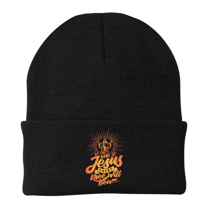 At The Name Of Jesus Every Knee Will Bow Knit Cap Winter Beanie