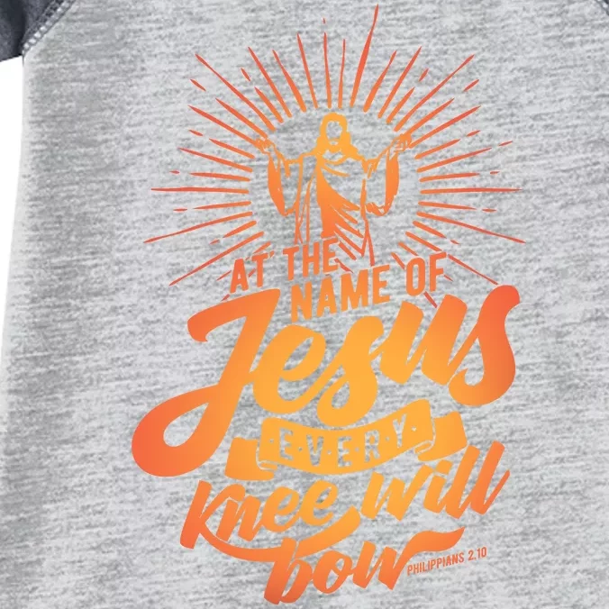 At The Name Of Jesus Every Knee Will Bow Infant Baby Jersey Bodysuit