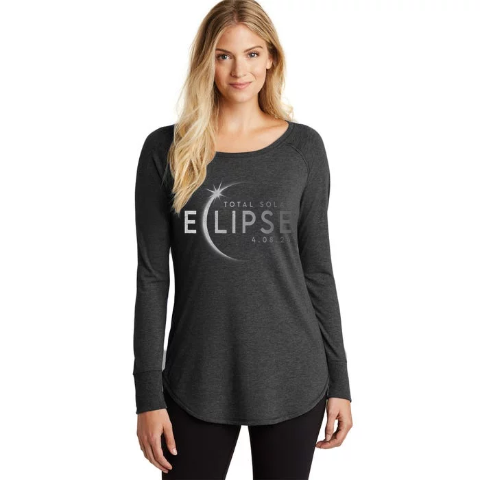 America Totality 04 08 24 Total Solar Eclipse 2024 Women's Perfect Tri Tunic Long Sleeve Shirt