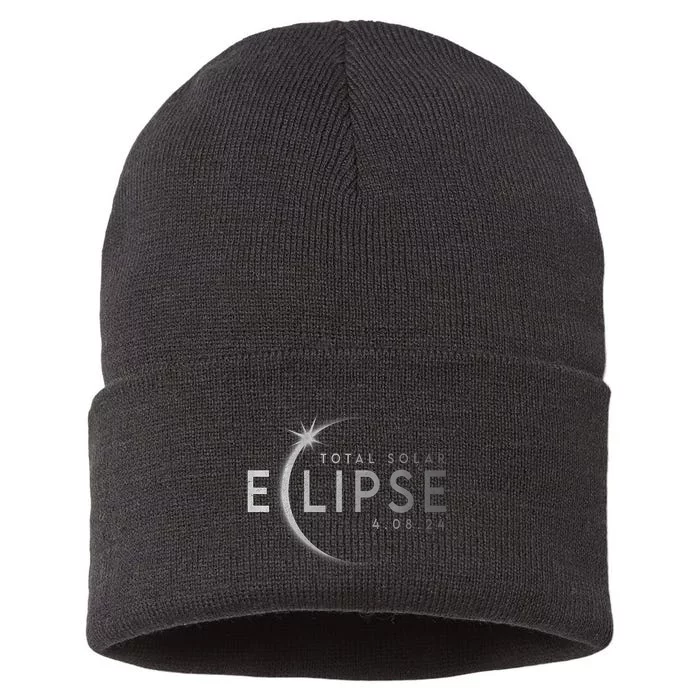 America Totality 04 08 24 Total Solar Eclipse 2024 Sustainable Knit Beanie