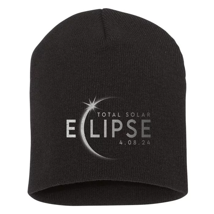 America Totality 04 08 24 Total Solar Eclipse 2024 Short Acrylic Beanie