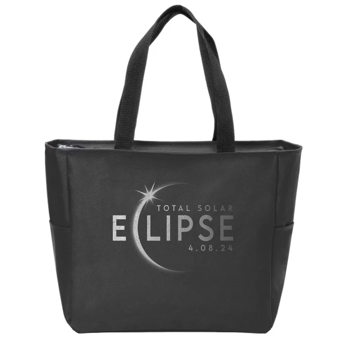 America Totality 04 08 24 Total Solar Eclipse 2024 Zip Tote Bag