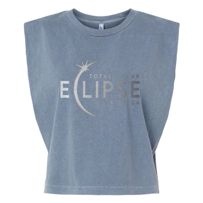 America Totality 04 08 24 Total Solar Eclipse 2024 Garment-Dyed Women's Muscle Tee