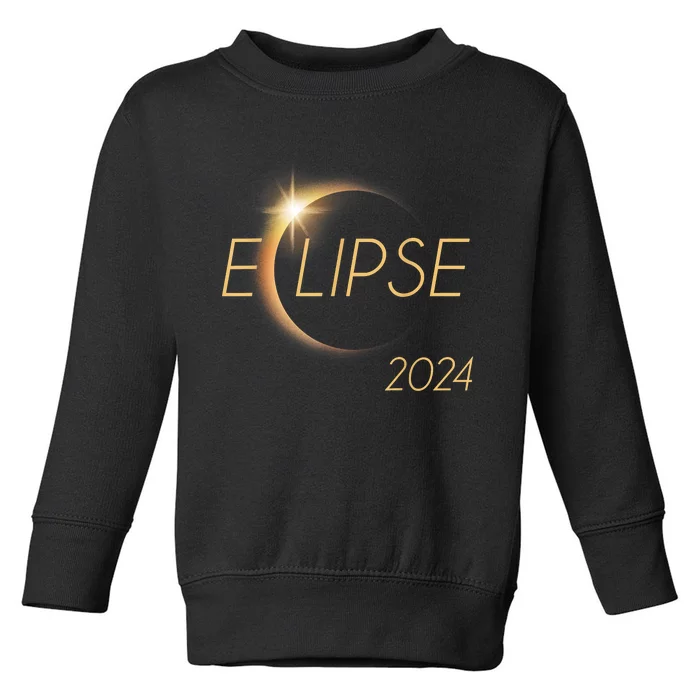 America Totality 04 08 24 Total Solar Eclipse 2024 Toddler Sweatshirt