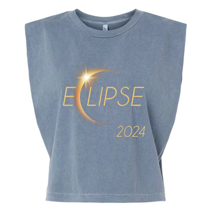 America Totality 04 08 24 Total Solar Eclipse 2024 Garment-Dyed Women's Muscle Tee