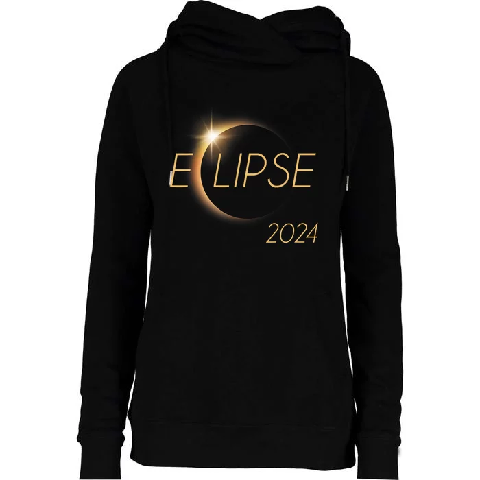 America Totality 04 08 24 Total Solar Eclipse 2024 Trendy Womens Funnel Neck Pullover Hood