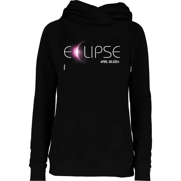 America Totality 04 08 24 Total Solar Eclipse 2024 Trendy Womens Funnel Neck Pullover Hood