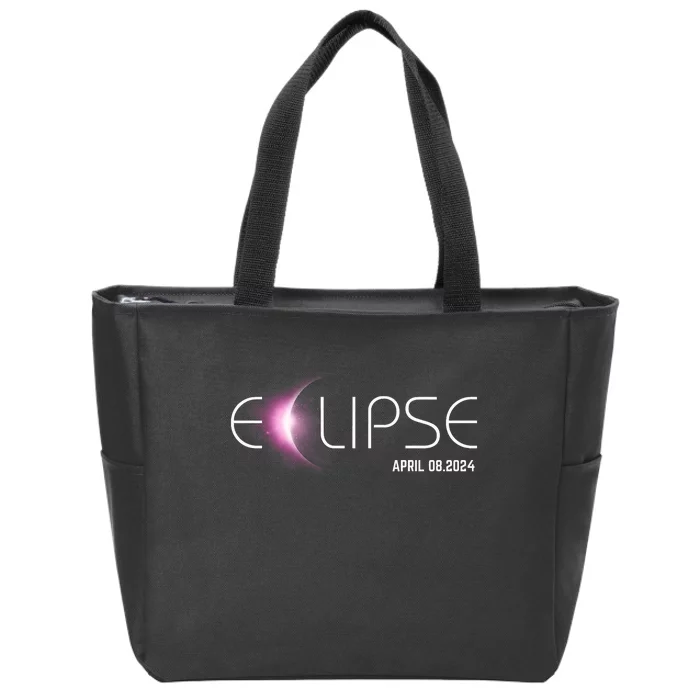 America Totality 04 08 24 Total Solar Eclipse 2024 Trendy Zip Tote Bag