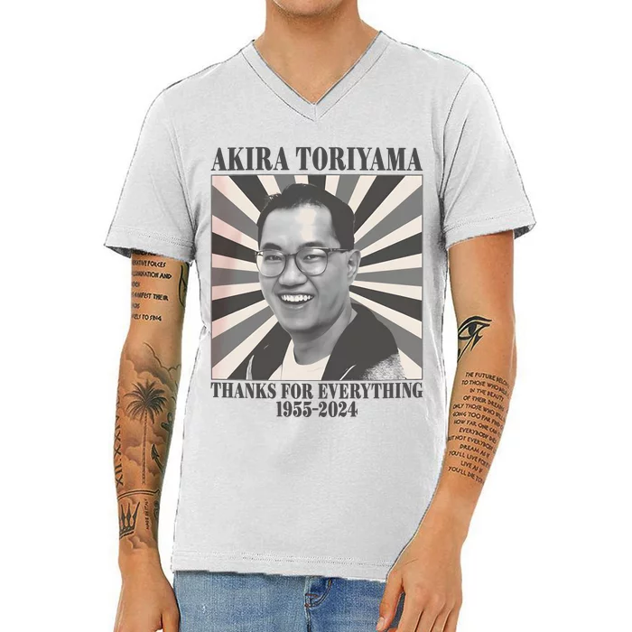 Akira Toriyama 1955 To 2024 V-Neck T-Shirt