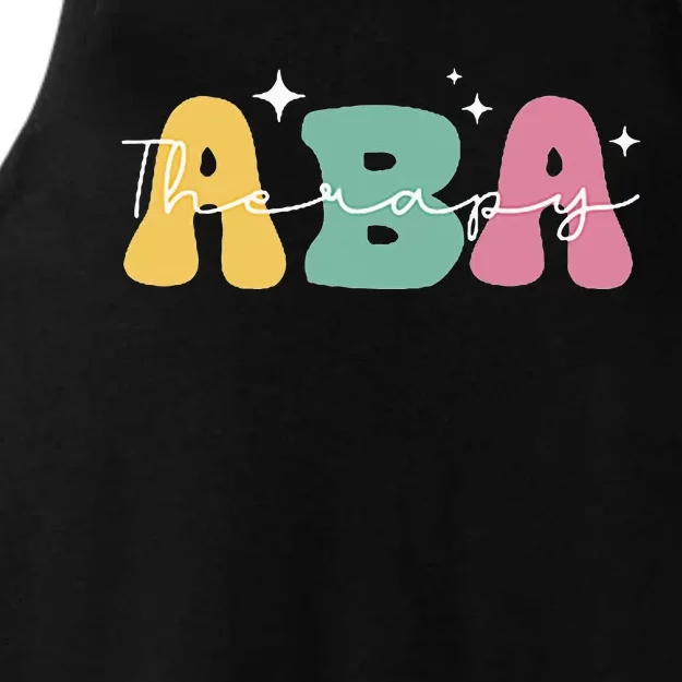 Aba Therapy 2 Sided All Behavior Is A Form Of Communication Ladies Tri-Blend Wicking Tank