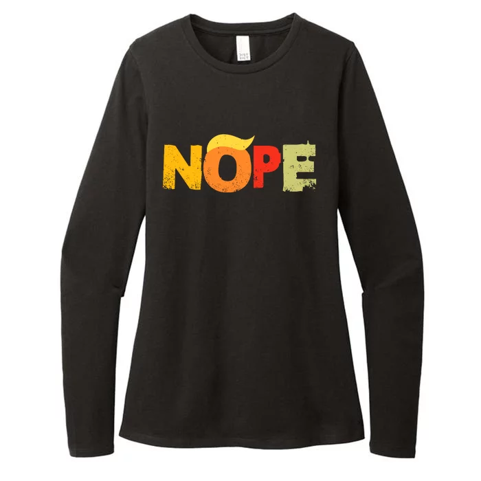 Anti Trump 2024 Nope Not Again Funny Trump Womens CVC Long Sleeve Shirt