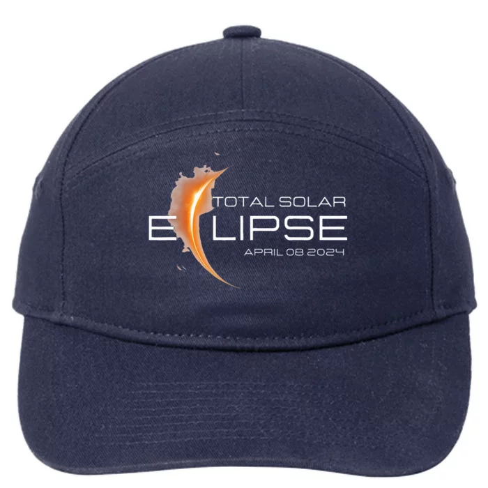 American Totally 2024 Total Solar Eclipse April 08 2024 7-Panel Snapback Hat