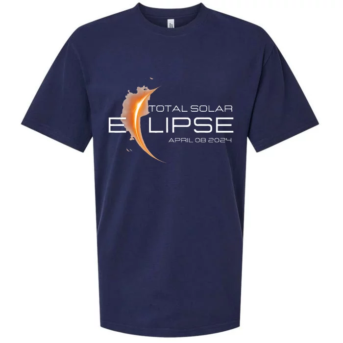 American Totally 2024 Total Solar Eclipse April 08 2024 Sueded Cloud Jersey T-Shirt