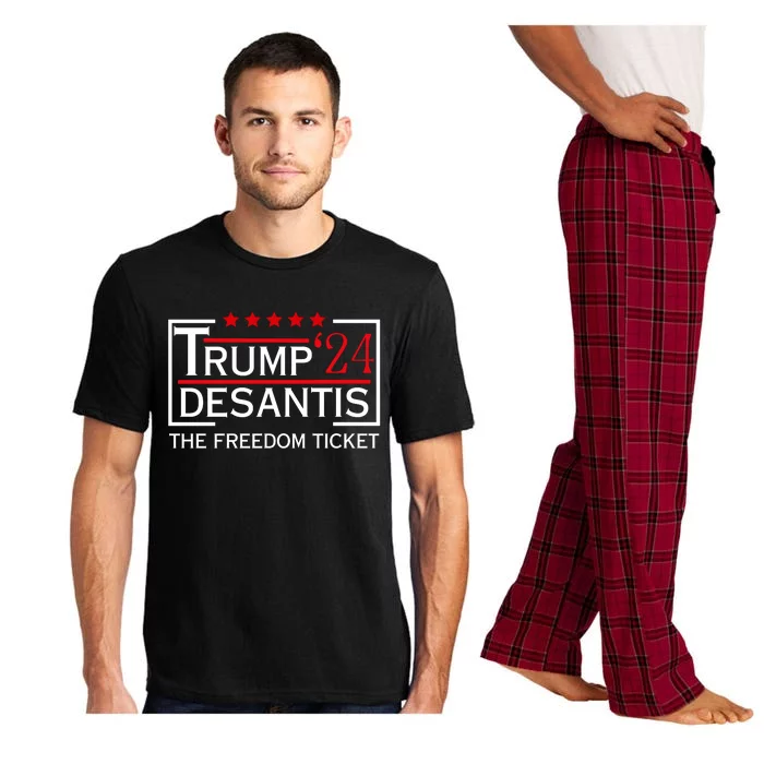 Awesome Trump 24 Desantis The Freedom Ticket Pajama Set