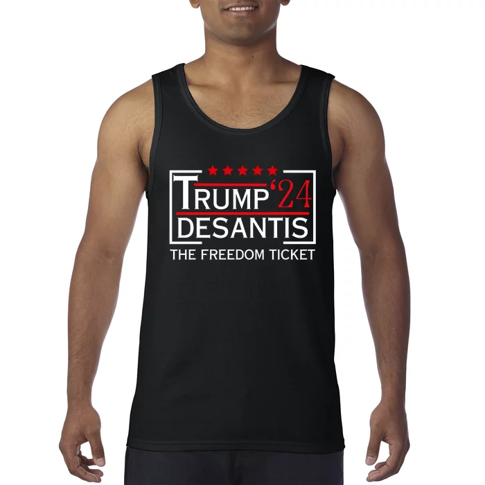 Awesome Trump 24 Desantis The Freedom Ticket Tank Top