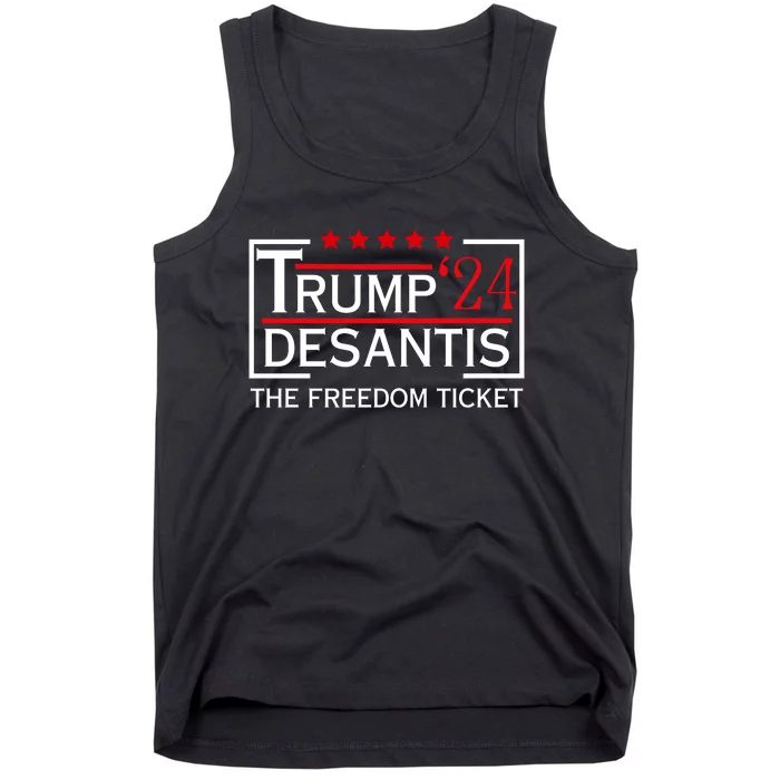 Awesome Trump 24 Desantis The Freedom Ticket Tank Top