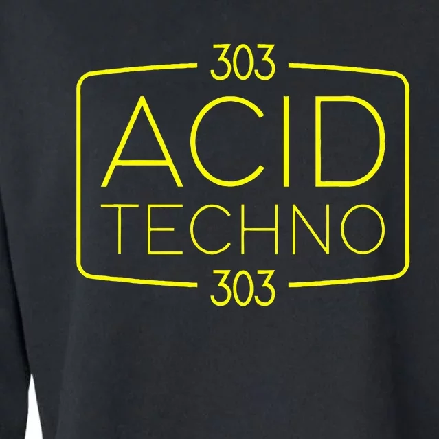 Acid Techno 303 Acid Rave Hard Dark Techno Cropped Pullover Crew