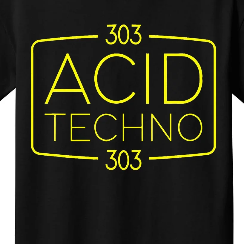 Acid Techno 303 Acid Rave Hard Dark Techno Kids T-Shirt