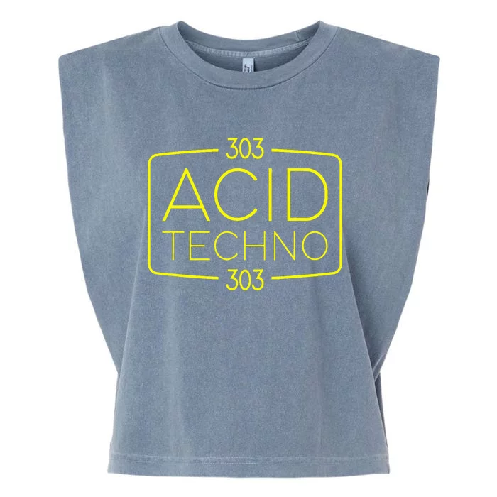 Acid Techno 303 Acid Rave Hard Dark Techno Garment-Dyed Women's Muscle Tee