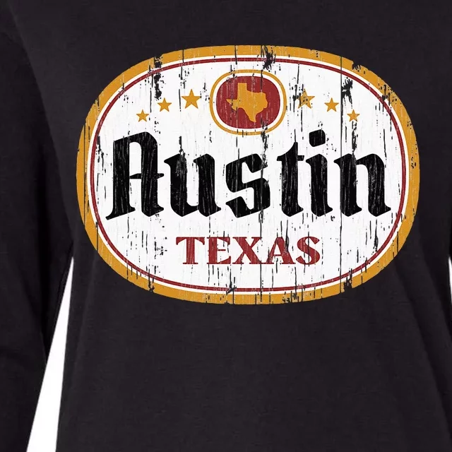 Austin Texas Womens Cotton Relaxed Long Sleeve T-Shirt