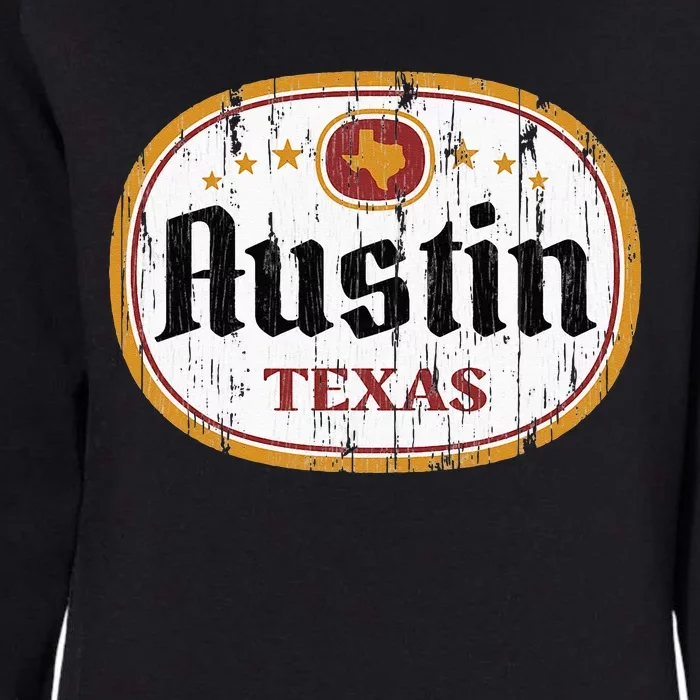 Austin Texas Womens California Wash Sweatshirt