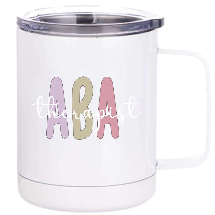 Aba Therapist Appreciation Applied Behavior Analysis Cute Gift Front & Back 12oz Stainless Steel Tumbler Cup