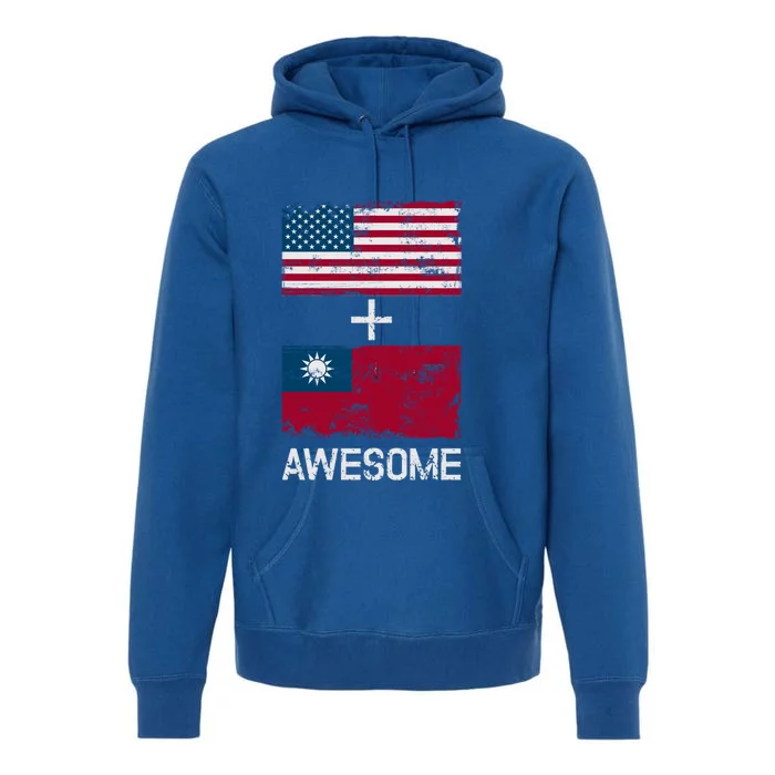 American + Taiwanese = Awesome Usa And Taiwan Flags Product Cute Gift Premium Hoodie