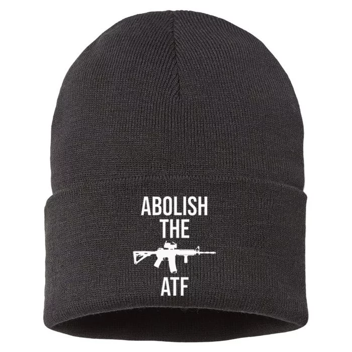 Abolish The Atf Pro Gun Sustainable Knit Beanie