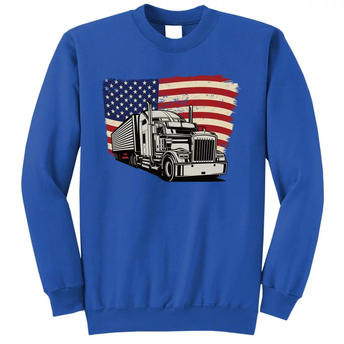 American Truckers And Semi Truck Drivers Trucking Cool Gift Sweatshirt