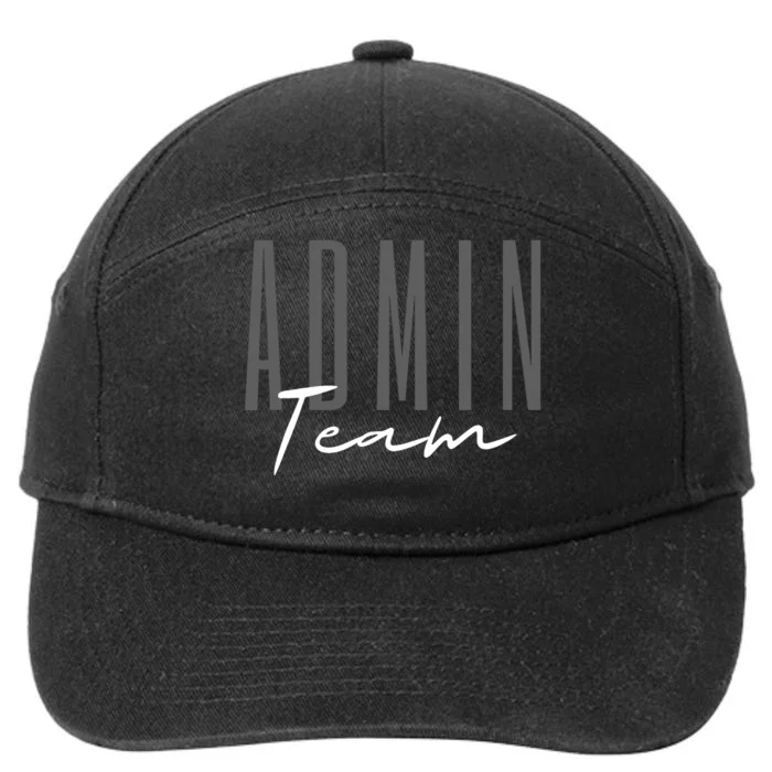 Admin Team Assistant Admin Squad Administrative Assistant 7-Panel Snapback Hat