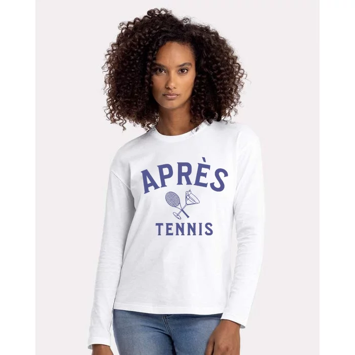 Apres Tennis Aprs Tennis Womens Cotton Relaxed Long Sleeve T-Shirt