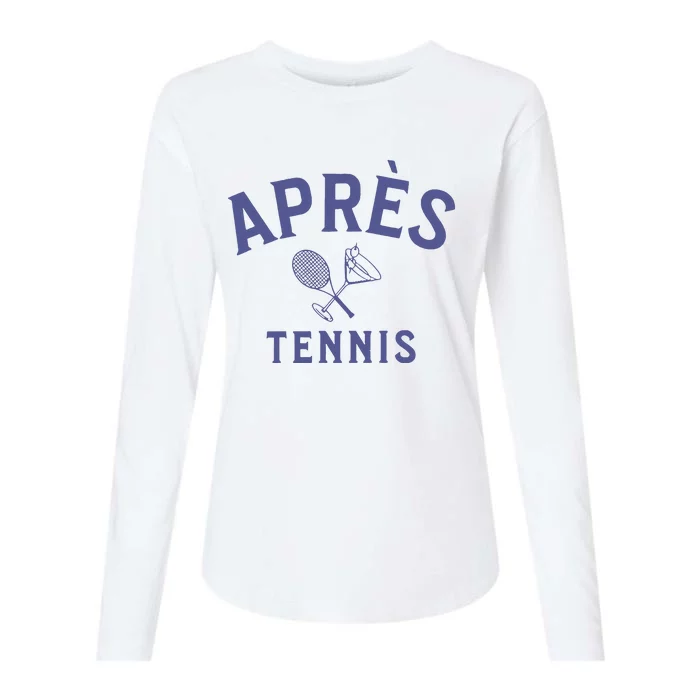 Apres Tennis Aprs Tennis Womens Cotton Relaxed Long Sleeve T-Shirt